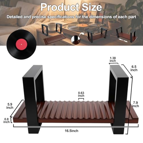 ARCWEISSO Vinyl Record Storage, Adjustable Vinyl Record Holder - Image 4