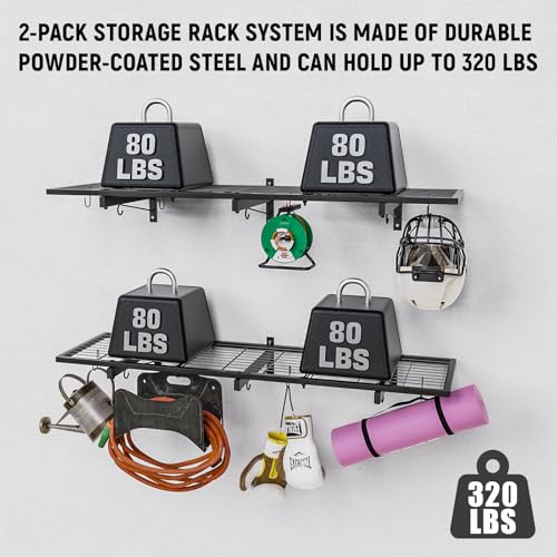 2 Pack Garage Wall Shelves, 46"X 12.5" Garage Shelving - Image 5