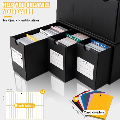Trading Card Storage Box, Includes 12-600 CT Boxes & 48 - Image 4