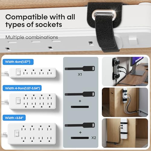 Cable Management Under Desk, Large Bundle Cord+Power | Cable Managemen - Image 4