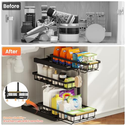 Under Sink Organizer and Storage for Bathroom and Ki | Pull Out Organi - Image 4