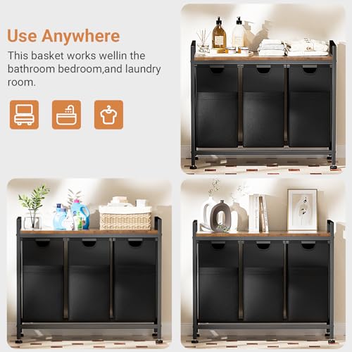 Lulive Laundry Hamper, Laundry Basket Organizer with 3 Pull-Out - Image 6