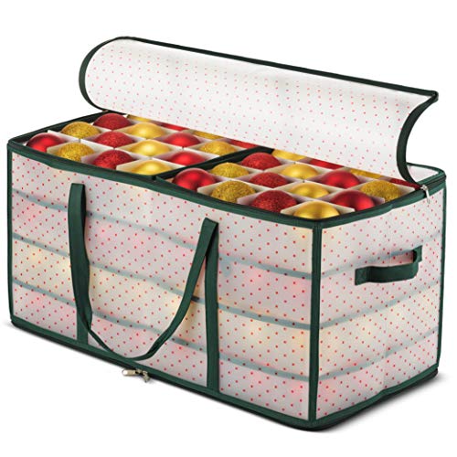 ZOBER Christmas Ornament Storage Box Plastic - Stores 128 - Image 2