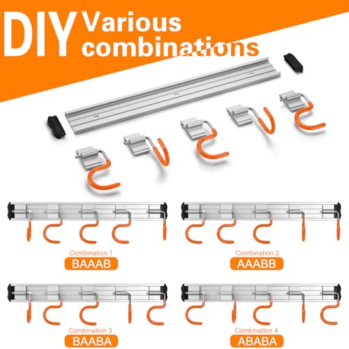 HUPBIPY 34.5'' Aluminum Alloy Garden Tool Organizer Wall - Image 5