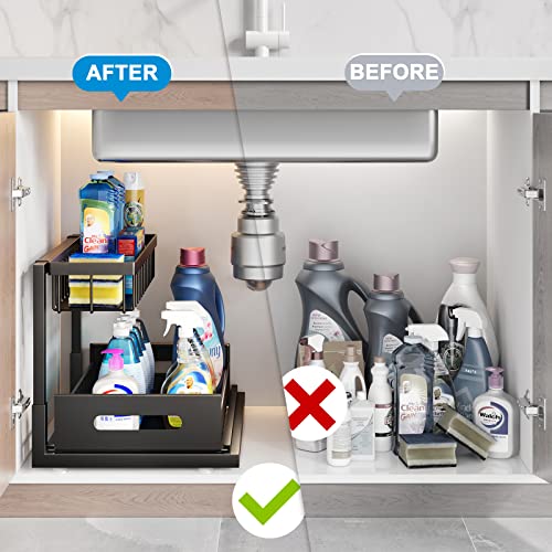 Solidhouse Under Sink Organizer, 2-Tier Under Kitchen Bathroom - Image 5