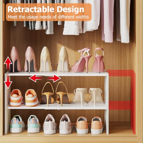 X-cosrack 2 Pack 2-Tier Shoe Rack Organizer for Closet - Image 5
