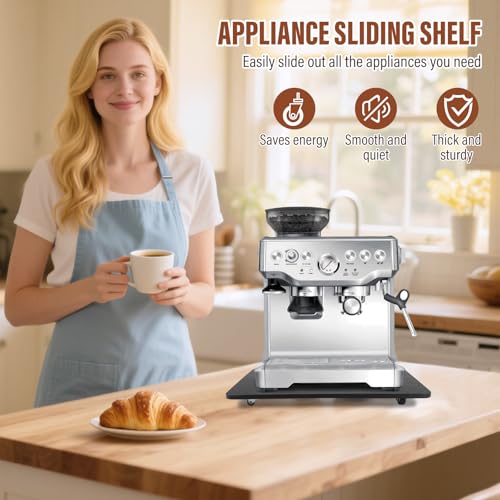 360° Appliance Slider Sliding Tray, Coffee Maker Rolling Tray - Image 8
