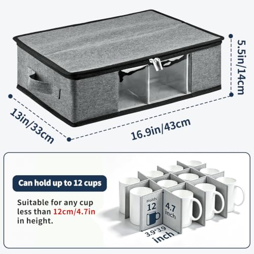 Boczif Coffee Mug Storage Box with Dividers, China Storage - Image 3