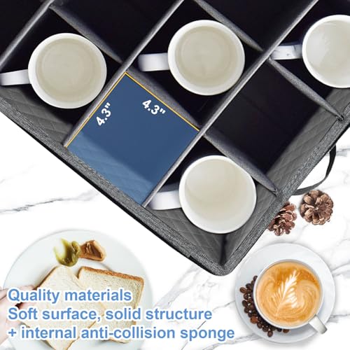 Mug Coffee Storage Box with Dividers - Stackable Glass - Image 5
