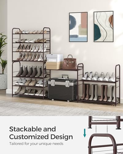 SONGMICS 4-Tier Stackable Metal Shoe Rack, Holds Up | All Products - Image 4