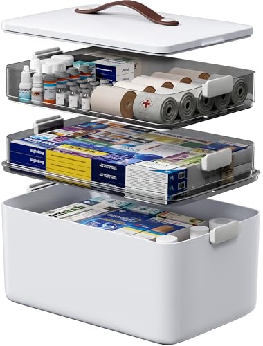 Medicine Cabinet Organizer Box for Medication Storage, 3-Tier - Image 2