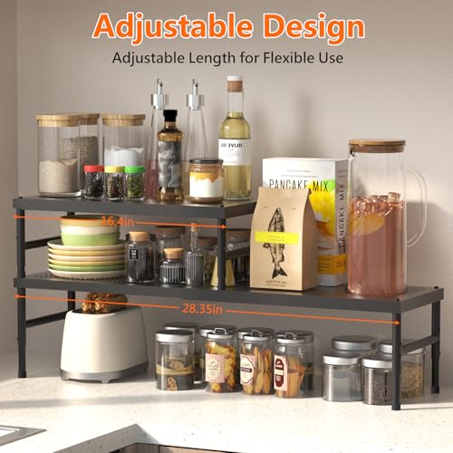 Expandable adjustable stackable kitchen organizer,Spice Racks - Image 5