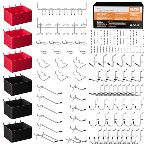 INCLY 126PCS Peg Board Organizer Accessories Kit | Home Organization - Image 2
