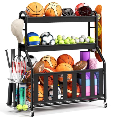 Sports Equipment Organizer, Large Capacity Garage Ball - Image 2