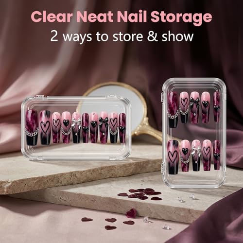 12 Pack Nail Storage Organizer Plastic Clear Box - Image 6