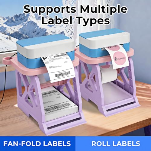 3-in-1 Thermal Label Holder Stand, Printer Desk Organizer - Image 6