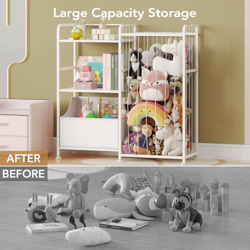 BBLIKE Toy Storage Organizer, Stuffed Animal Storage with Toy Bin - Image 4