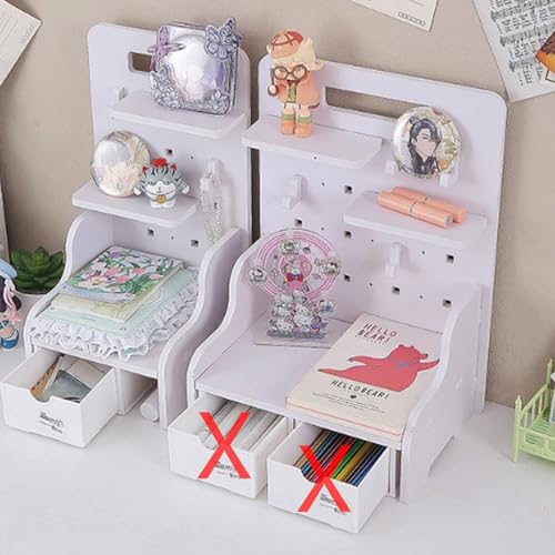 Wood Desk Pegboard Organizer, Desktop Peg Board with | All Products - Image 4