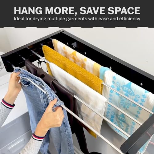 Foldable Wall Mounted Drying Rack - 31.5” Wide, 13.2 Ft - Image 5