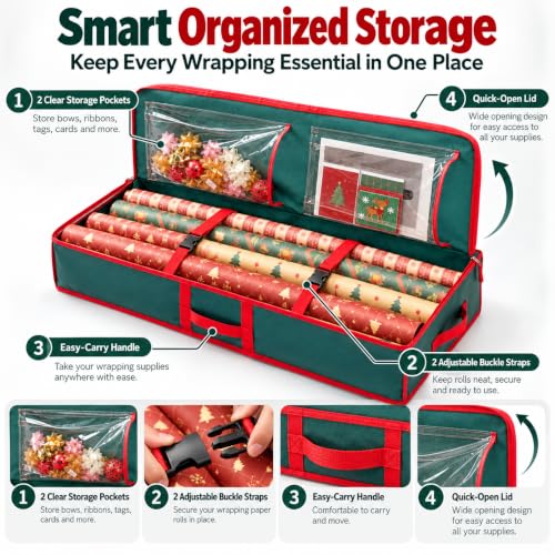 Wrapping Paper Storage Organizer, Fits 40-Inch Rolls - Image 6