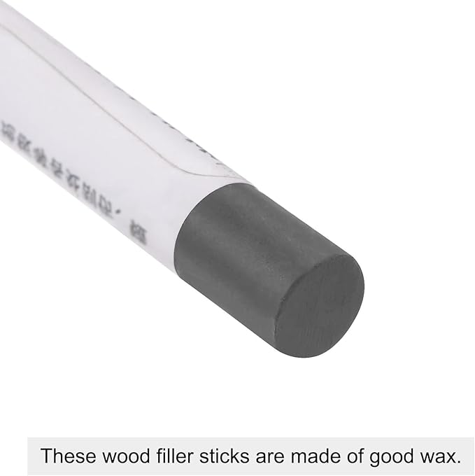 Unifizz Wood Wax Filler Stick, Furniture Crayons Wooden Repair Filler Stick Touch Up Wax Paint Pens for Scratches Holes Floor Laminate Door Tables,Deep Nickel Gray,1 Count