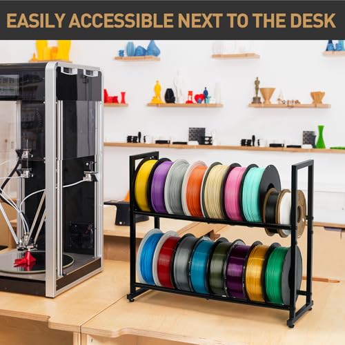 2 Tier 3D Printer Metal Filament Storage Rack for 16 - Image 3