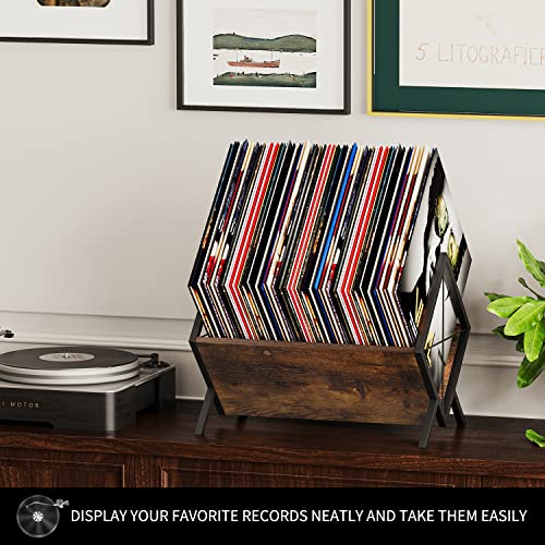 Vinyl Record Holder, 80-100 LP Vinyl Record Storage Rack - Image 6