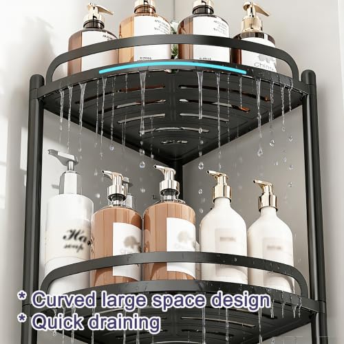 Standing Shower Caddy Corner Shelf Rustproof Shower Organizer - Image 4
