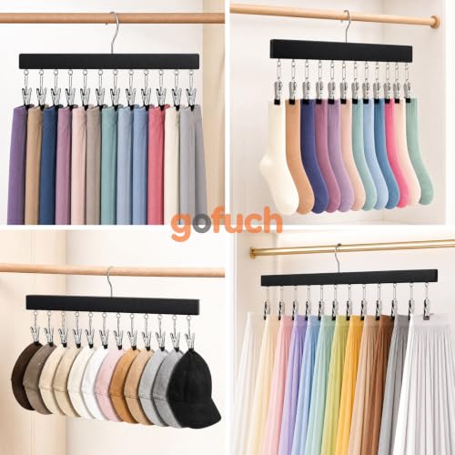 Closet Organizer, 60-Clip Pants Hanger, 5 Pack Black - Image 8