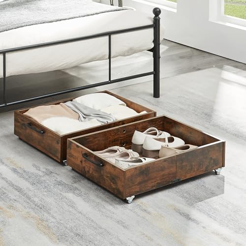 TIOPGHAD 2-Pack Under Bed Storage Drawers Organizer with Wheels - Image 2