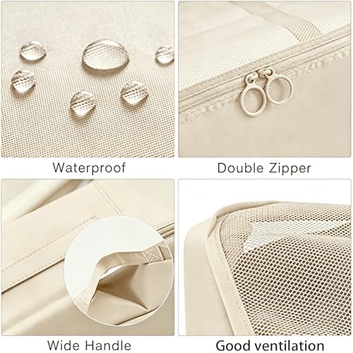 Travel Packing Cubes 7-Pc Set w/Shoe, Laundry - Image 4