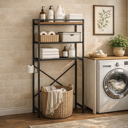 MAHANCRIS Over Toilet Storage, 3-Tier Bathroom Organizer - Image 5