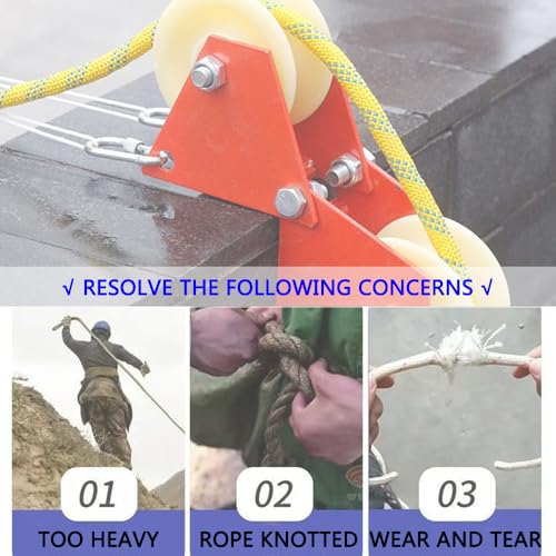90 Degree Angle Lifting Pulley System Roof Top, Rope Block - Image 6