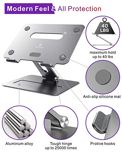 Adjustable MacBook Laptop Stand for Desk | Ergonomic Aluminum - Image 4