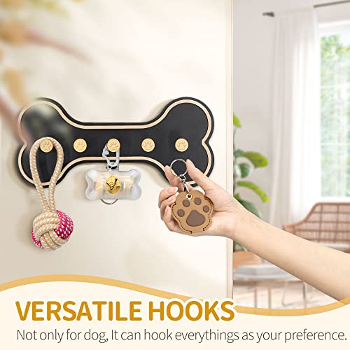 MTERSN Dog Leash Holder Wall Mount with 3D Paws Hooks | Pet Essentials - Image 6