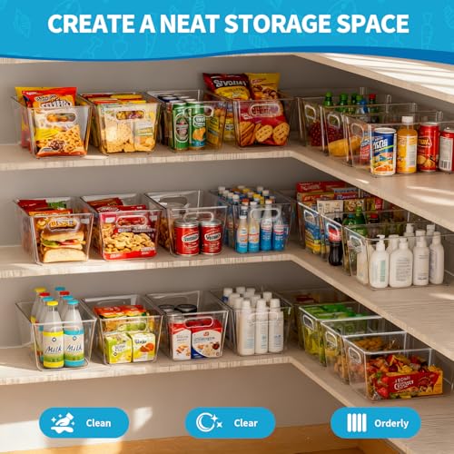 Clear Fridge Organizer Bins with Handles, 4 Pack Lar | All Products - Image 3