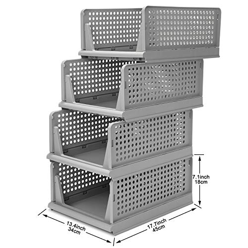 4-Pack Folding Wardrobe Storage Box Plastic Drawer | Home Organization - Image 4
