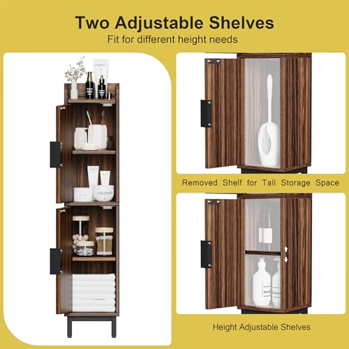 Fernitry Small Bathroom Storage Cabinet,Narrow Toilet - Image 6
