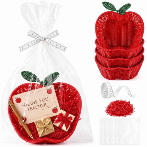 BrightRow 4 Set Apple Basket for Teacher Empty Christmas Party - Image 2