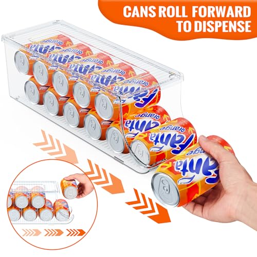 SCAVATA 2 Pack Soda Can Organizer for Refrigerator, Stackable - Image 4