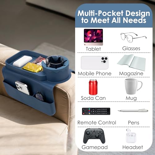 Silicone Couch Caddy for Wide Arms (6-12") with Cup Holder - Image 6