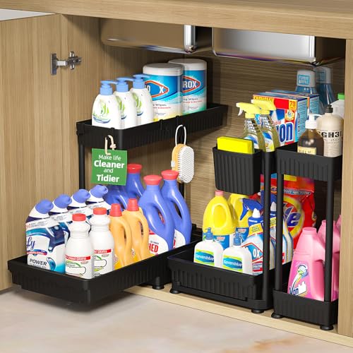 Sevenblue 3-Pack 2-Tier L-Shaped Under Sink Organize | Home Organizati - Image 2
