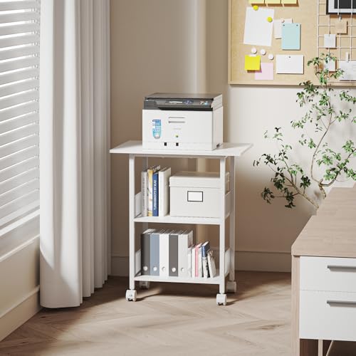 Printer Stand, 3-Tier Industrial Large Printer Table with Shelf - Image 6