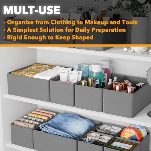 SpaceAid Drawer Organizer Clothes, 12 Pack Dresser Organizer Bins - Image 5