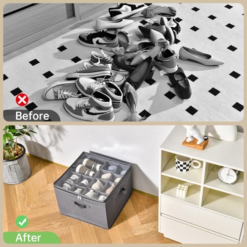 INSTY 2 Pack Shoe Organizer for Closet, Fits up to 3 | All Products - Image 5