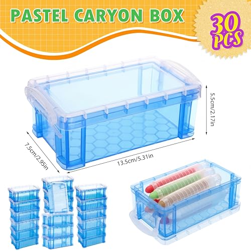 Briwooody 30 Pack Crayon Boxes with Lids, Colorful Plastic - Image 4