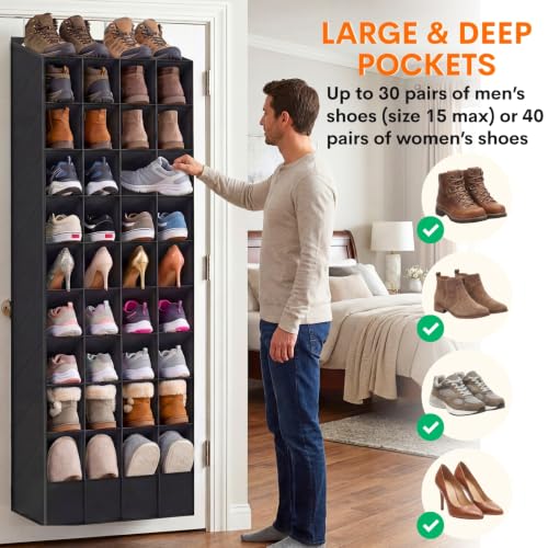 Ofiray-home Over the Door Shoe Organizer, 30-40 Pairs - Image 6