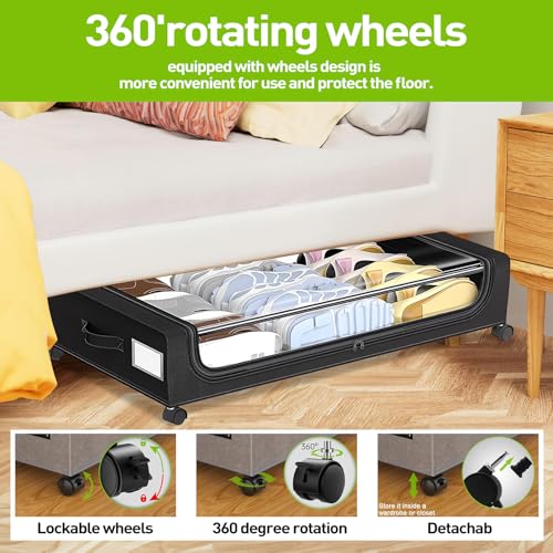 APSARAS USA Under Bed Storage with Wheels, Underbed - Image 7