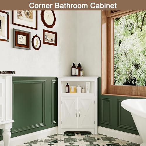 ChooChoo Corner Storage Cabinet with Barn Door Design - Image 4