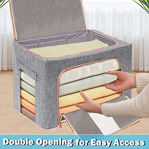 Extra Large Clothes Storage Bins with Metal Frame - Image 6